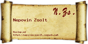 Nepovin Zsolt névjegykártya